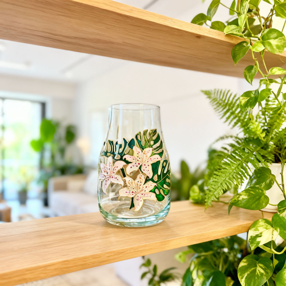 Vase Lys & Monstera